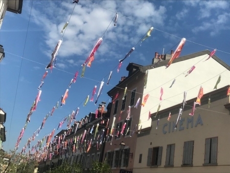 Saint-Joseph通りにはためく鯉のぼり